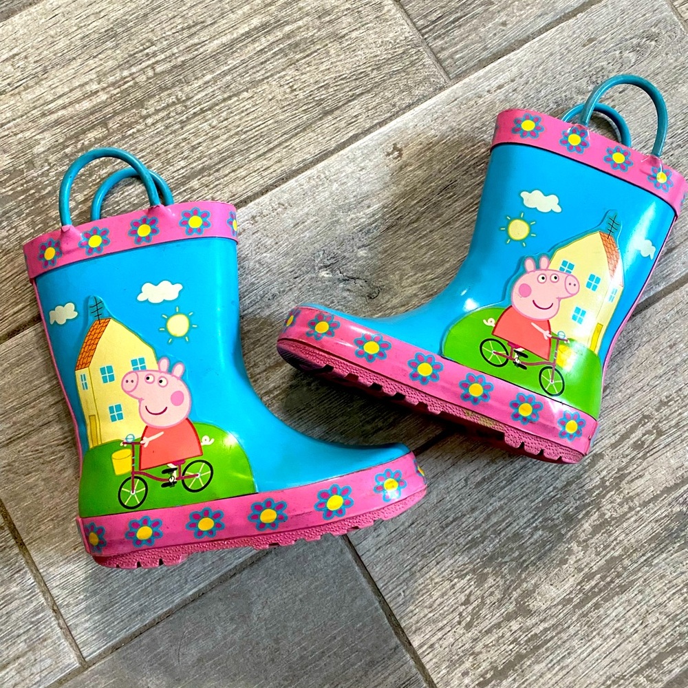 Peppa Pig Rain Boots Toddler size 8